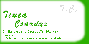 timea csordas business card